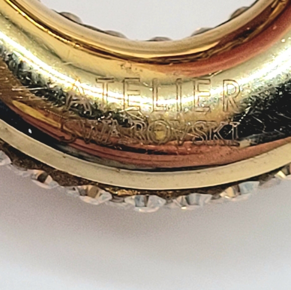 Atelier Swarovski Tigris Statement Necklace with Champagne Diamond Pave Crystals - Picture 13 of 14